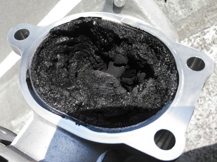 DPF with carbon sticking